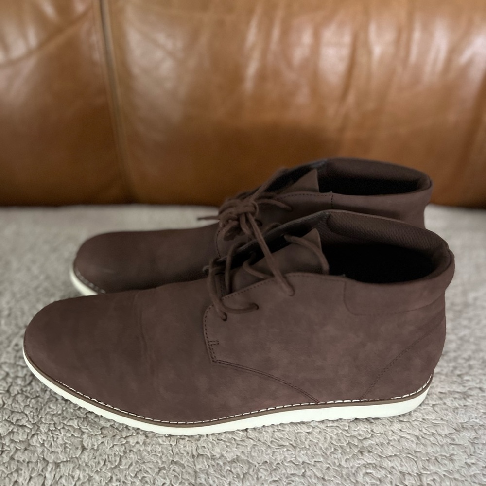 Goodfellow Brown Suede Nubuck Casual Sneaker Boot Dress Shoe Size 13